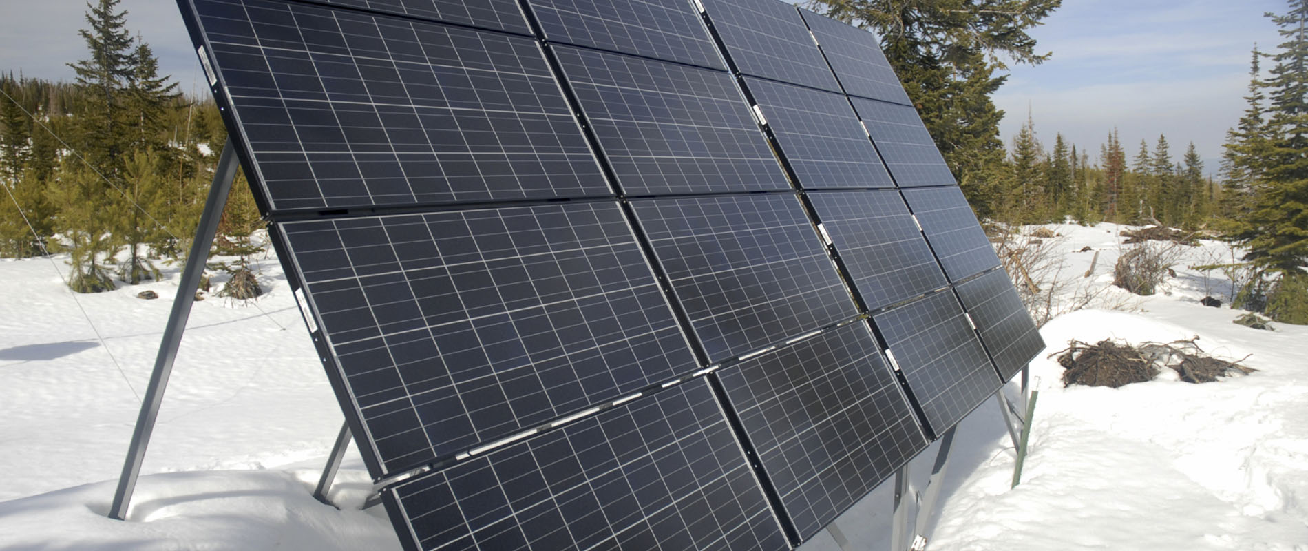 Off grid living with solar power.